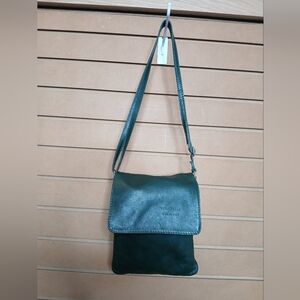 Vera Pelle Forest Green Leather Crossbody